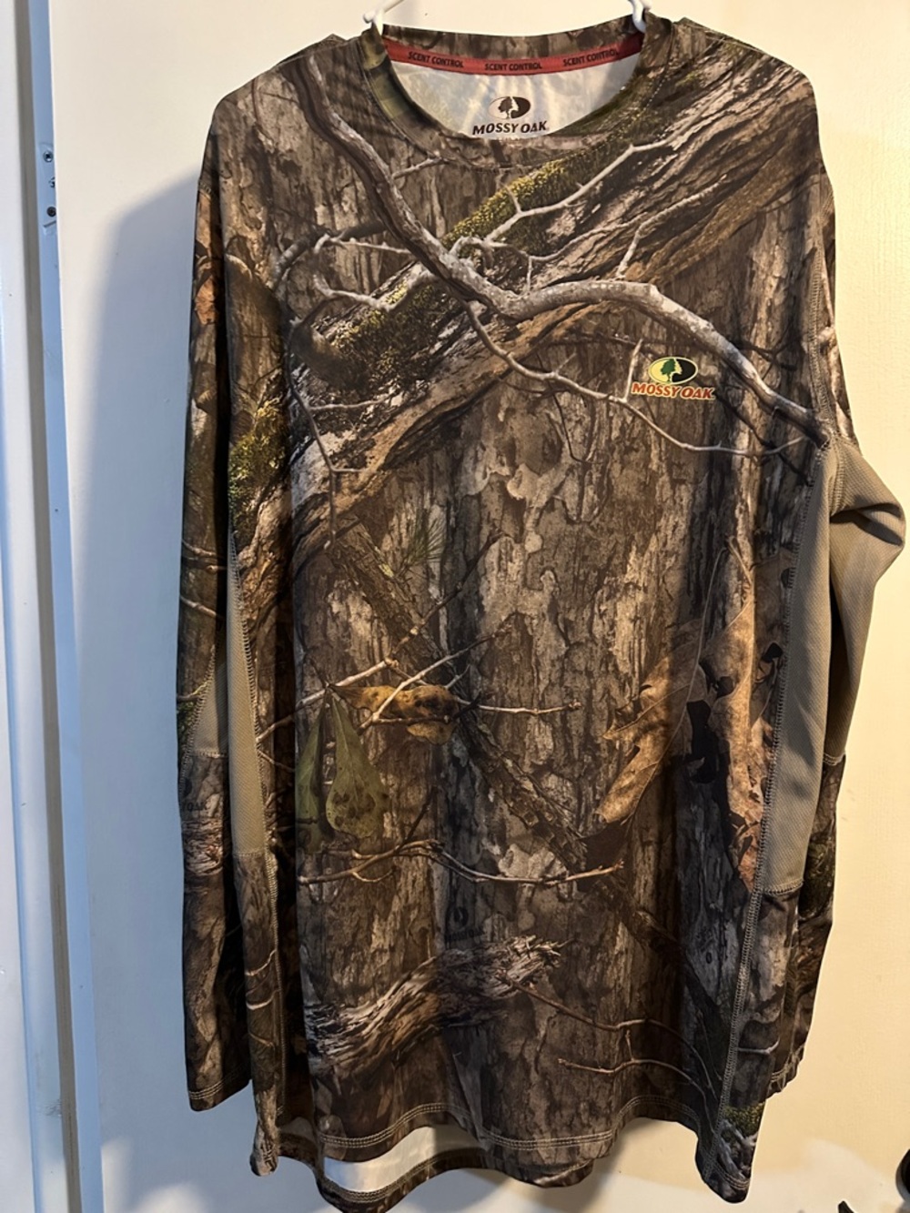 Mossy Oak Men's Long-Sleeve Realtree Camo Shirt - Brown/Green Size Large